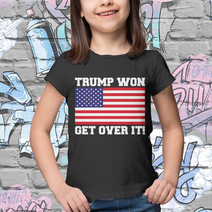 Donald Trump Won Get Over It Usa Flag 45Th President Tshirt Youth T-shirt