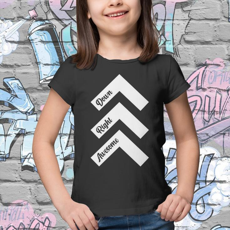 Down Right Awesome Arrow Down Syndrome Awareness Tshirt Youth T-shirt