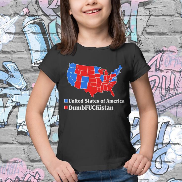 Dumbfuckistan Vs United States Of America Election Map Democrats Youth T-shirt