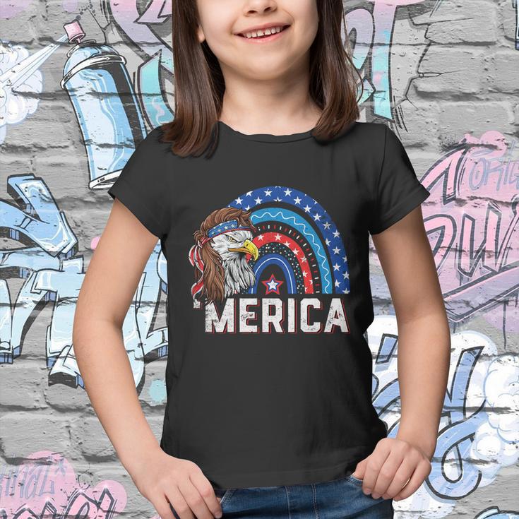 Eagle Mullet 4Th Of July Rainbow Usa American Flag Merica Gift V2 Youth T-shirt