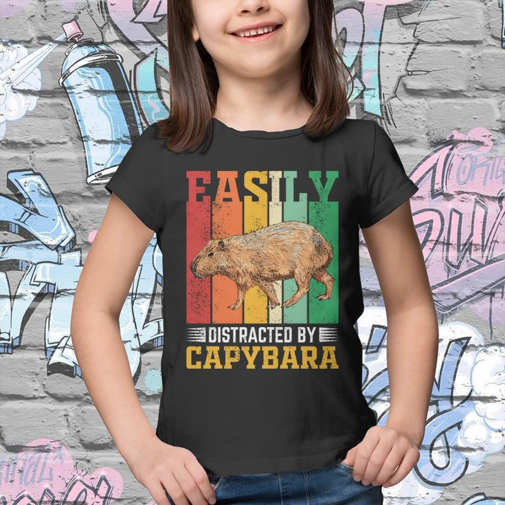 Easily Distracted By Capybara Animal Lover Rodent Gift Youth T-shirt