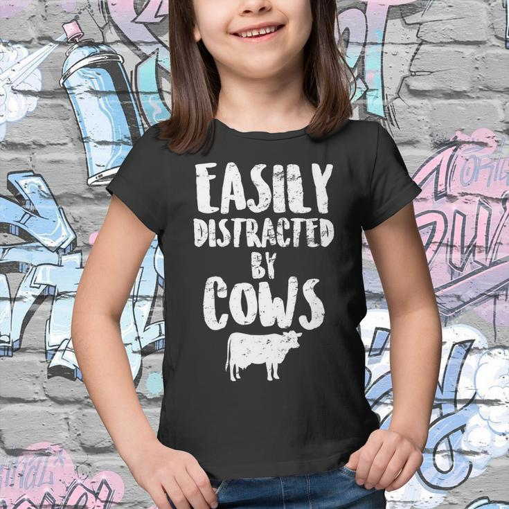 Easily Distracted By Cows Tshirt Youth T-shirt