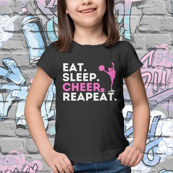 Eat Sleep Cheer Repeat Meaningful Gift Cheerleader Cheerleading Cheering Gift Youth T-shirt