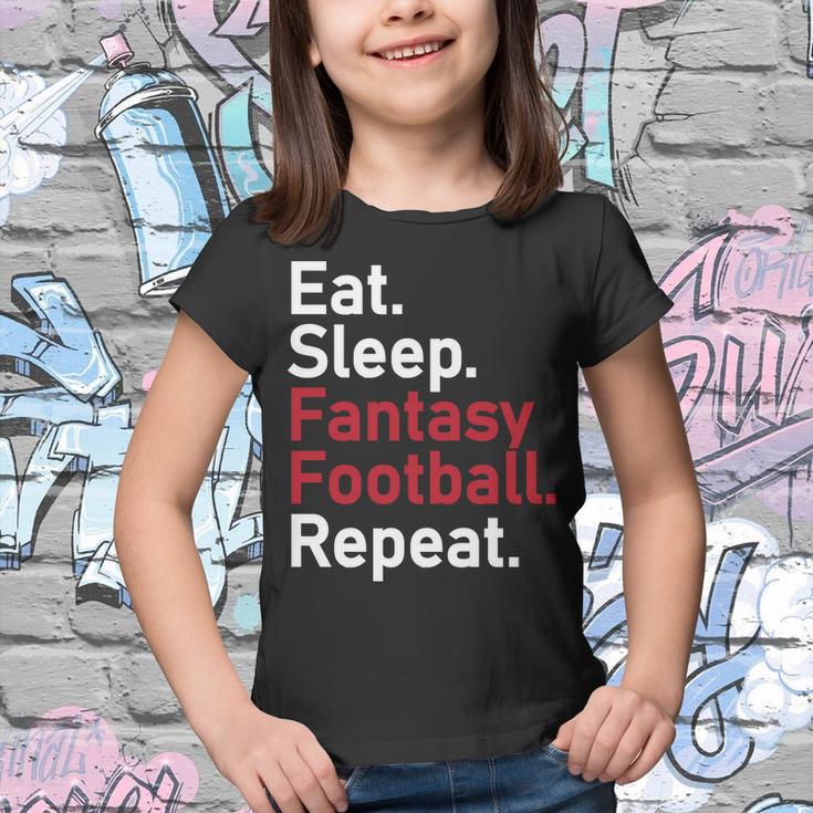 Eat Sleep Fantasy Football Repeat Tshirt Youth T-shirt