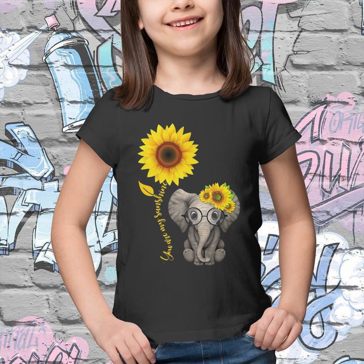 Elephant Sunflower You Are My Sunshine V2 Youth T-shirt