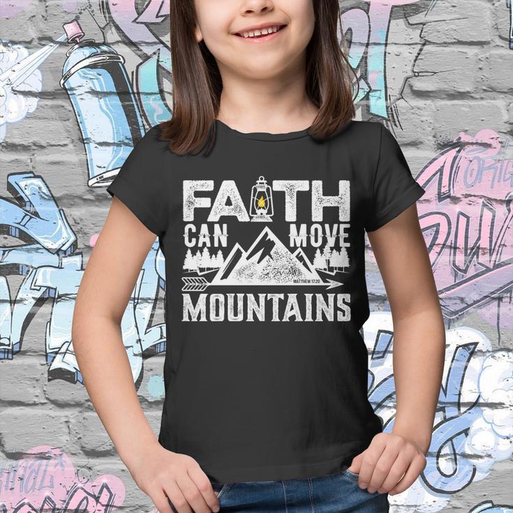 Faith Can Move Mountains - Matthew 1720 Bible Verse Tshirt Youth T-shirt