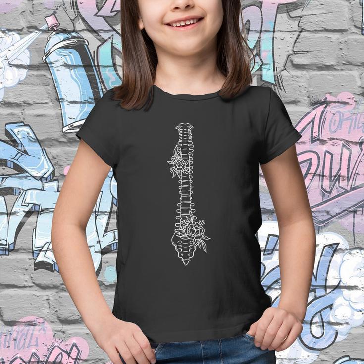 Floral Spine Anatomy Shirt Spine Shirt Spinal Anatomy Youth T-shirt