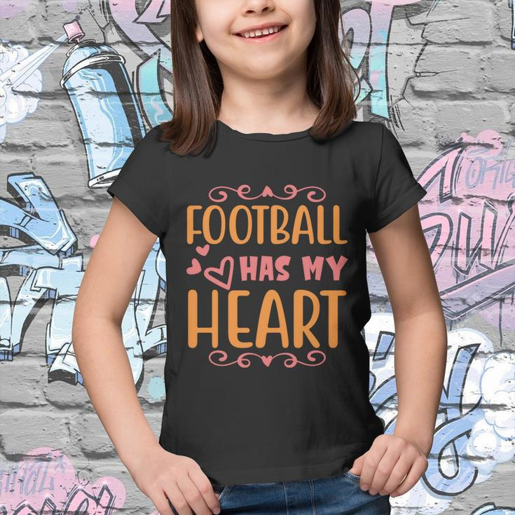 Football Has My Heart Halloween Quote Youth T-shirt