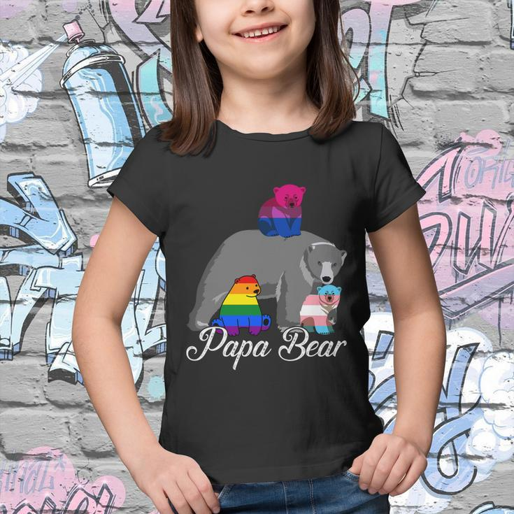 Free Dad Hugs Proud Papa Bear Lgbt Gay Pride Lgbtq Funny Gift Youth T-shirt