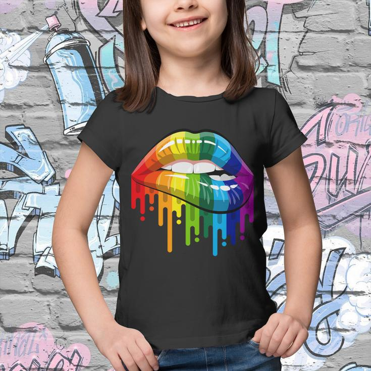 Gay Pride Lips V2 Youth T-shirt