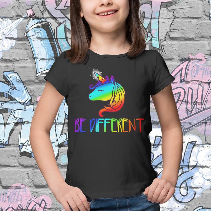 Gay Pride Unicorn Be Different Lgtb Youth T-shirt