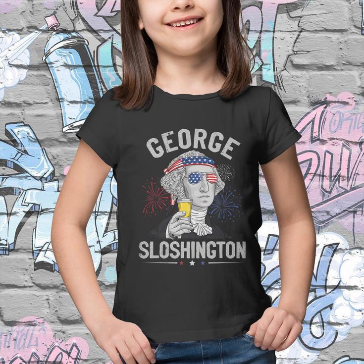 George Sloshington Washington Funny 4Th Of July Usa American Youth T-shirt