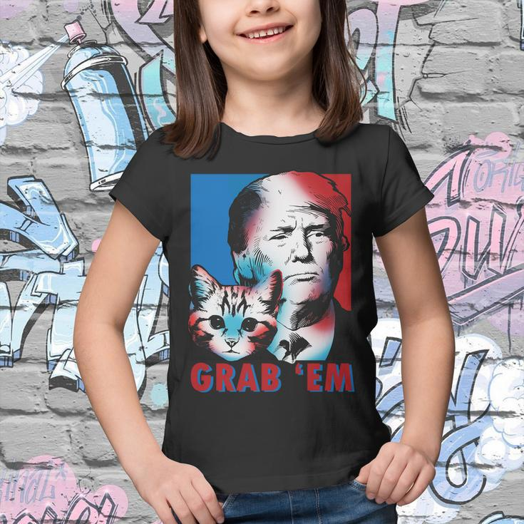 Grab Em Cat Funny Pro Trump Tshirt Youth T-shirt