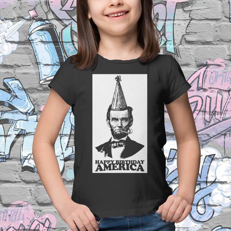 Happy Birthday America Abe Lincoln Youth T-shirt