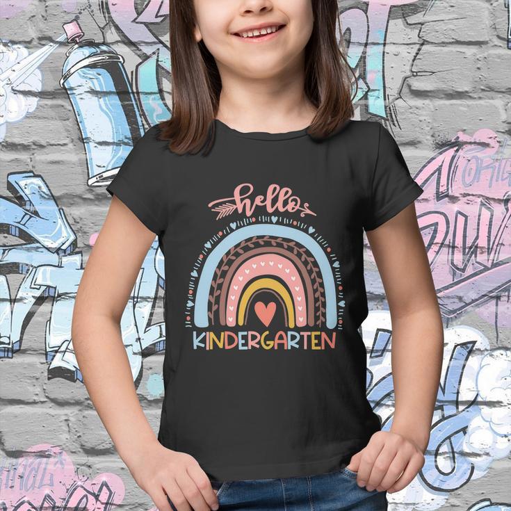 Hello Kindergarten Teacher Rainbow First Day School Youth T-shirt