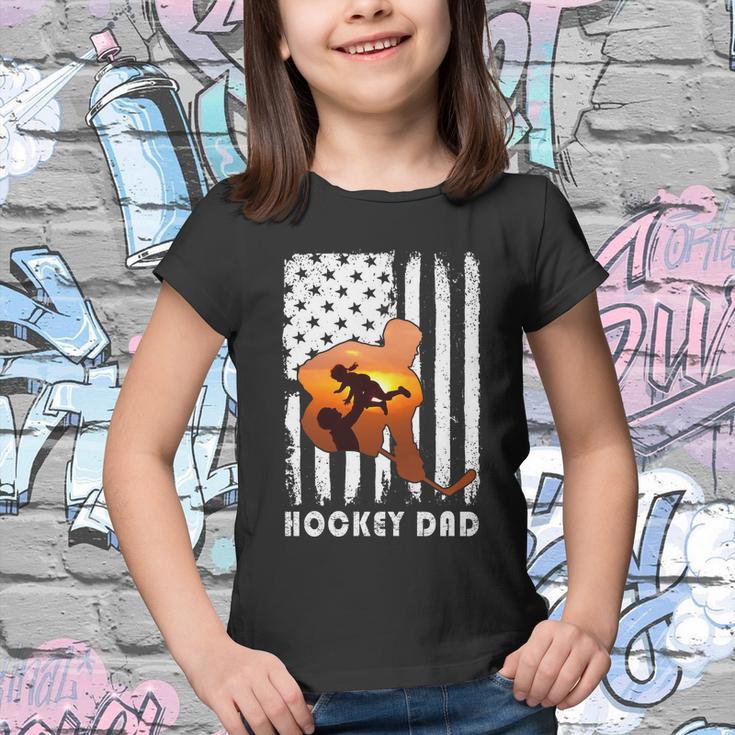 Hockey Dad Father And Kid Family Hockey Lover Youth T-shirt