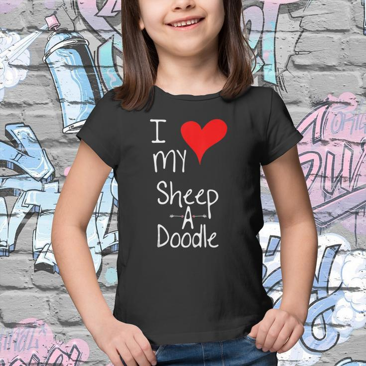 I Love My Sheepadoodle Cute Dog Owner Gift &8211 Graphic Youth T-shirt