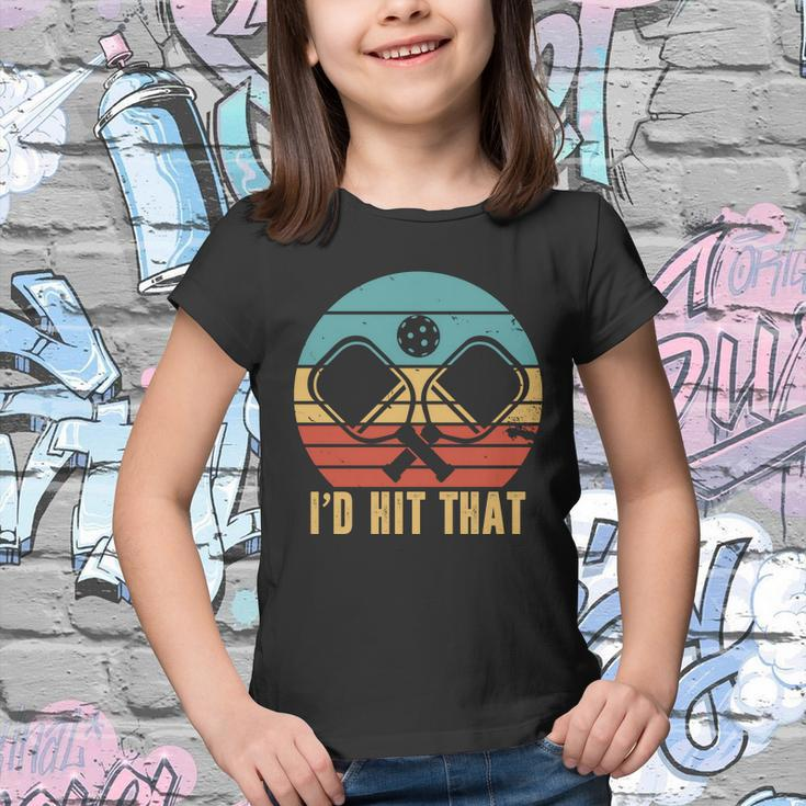 Id Hit That Funny Pickleball Retro Tshirt Youth T-shirt