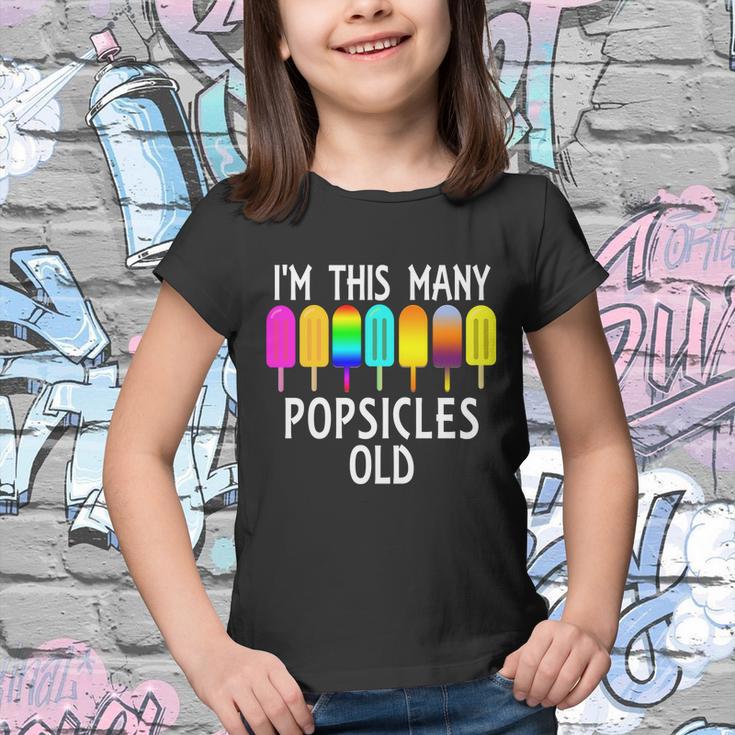 Im This Many Popsicles Old Funny 7Th Birthday Popsicle Cute Gift Youth T-shirt