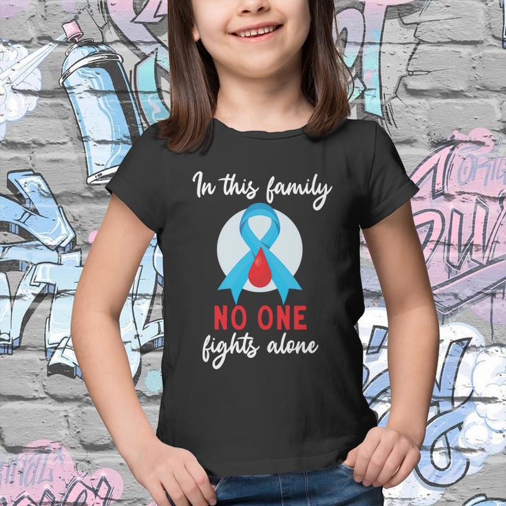 In This Family No One Fight Alone Diabetes Gift Youth T-shirt