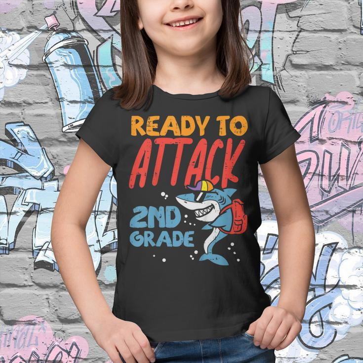 Kids Ready To Attach 2Nd Grade Shark First Day Of School Back To School Youth T-shirt
