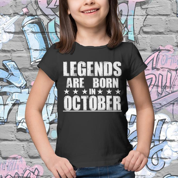 Legends Are Born In October Birthday Youth T-shirt