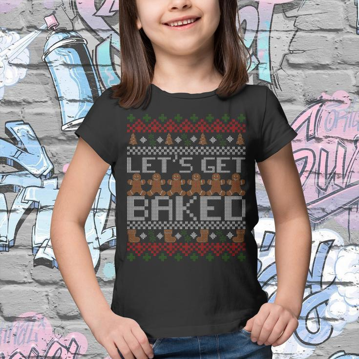 Lets Get Baked Ugly Christmas Sweater Tshirt Youth T-shirt