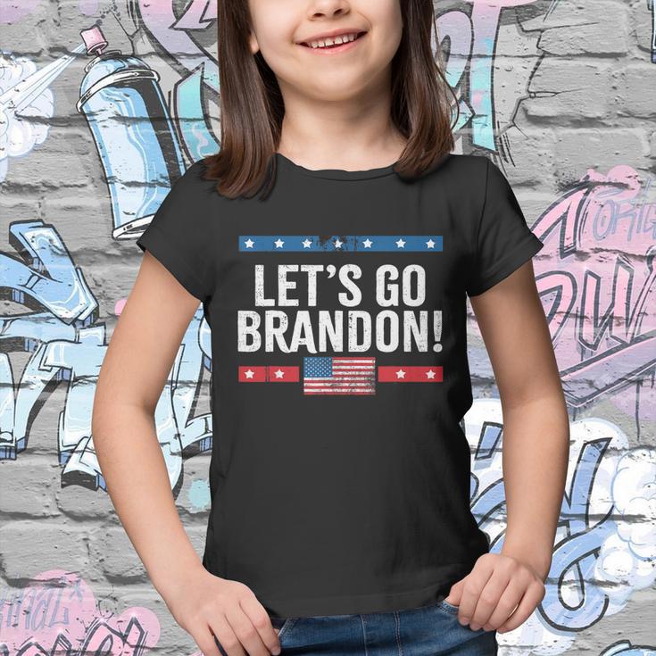 Lets Go Brandon Lets Go Brandon Vintage Us Flag Tshirt Youth T-shirt