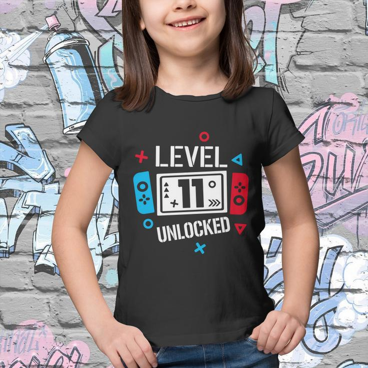 Level 11 Unlocked Birthday 11Th Birthday Boy Gamer 11 Years Old Gamer Youth T-shirt