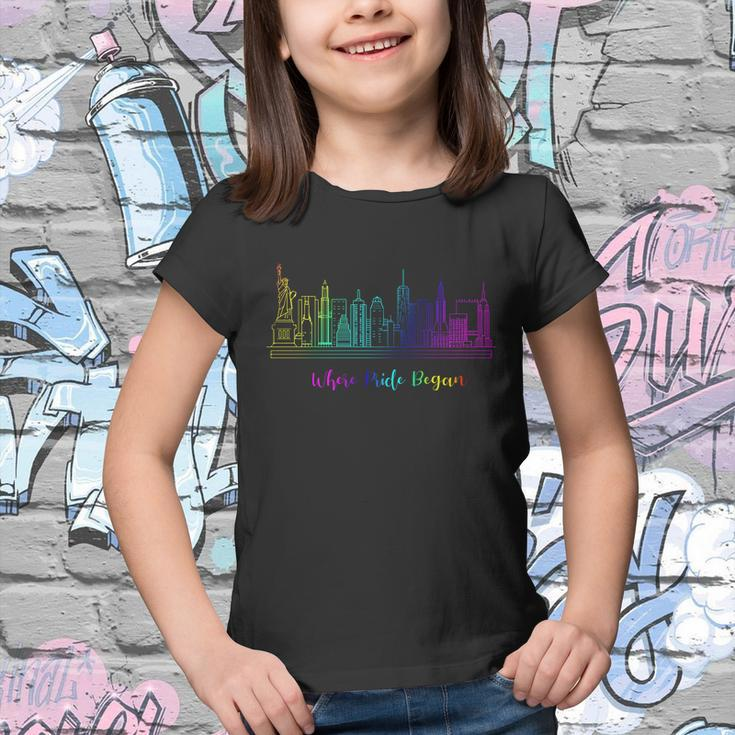 Lgbt Where Pride Began New York Skyline Youth T-shirt