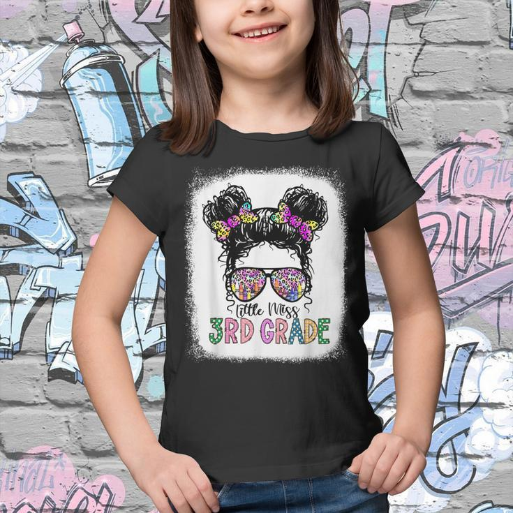 Little Miss 3Rd Grade Back To School Messy Bun Teacher V2 Youth T-shirt