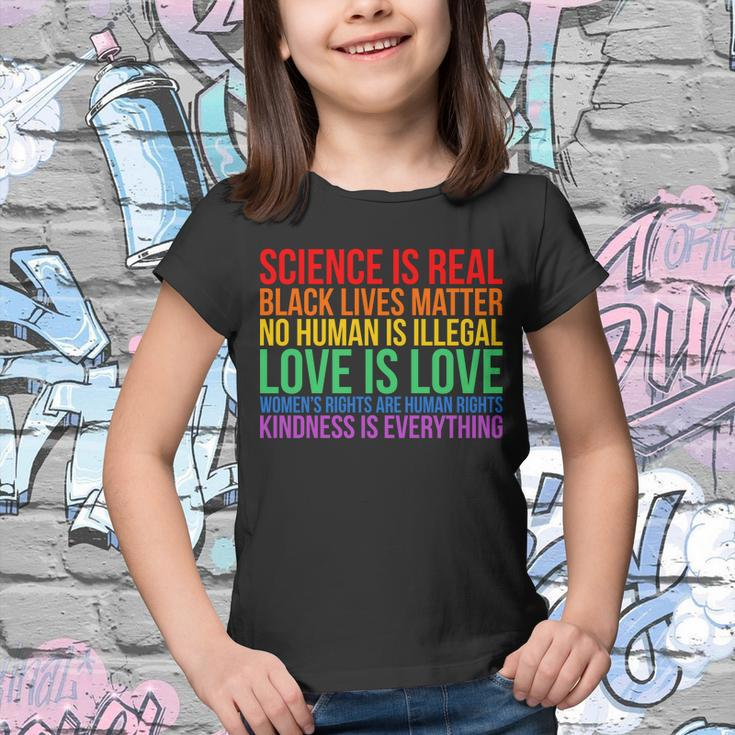 Love Kindness Science Black Lives Lgbt Equality Tshirt Youth T-shirt