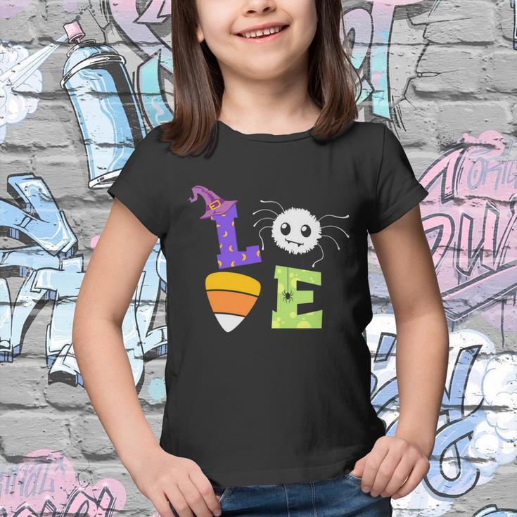 Love Witch Hat Halloween Quote Youth T-shirt