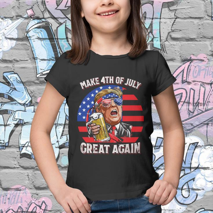 Make 4Th Of July Great Again Trump Ing Beer Patriotic Cool Gift Youth T-shirt