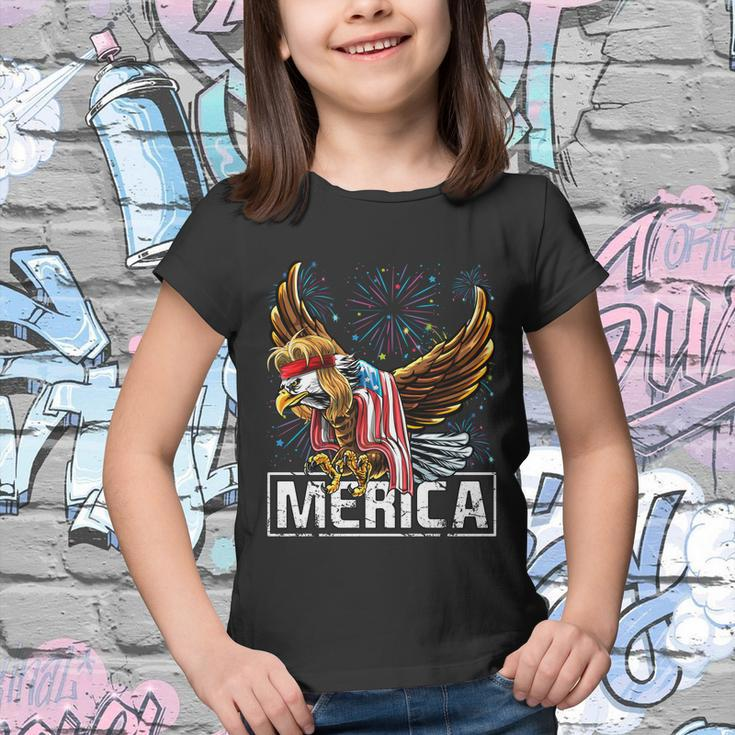 Merica Bald Eagle Mullet 4Th Of July American Flag Patriotic Funny Gift Youth T-shirt