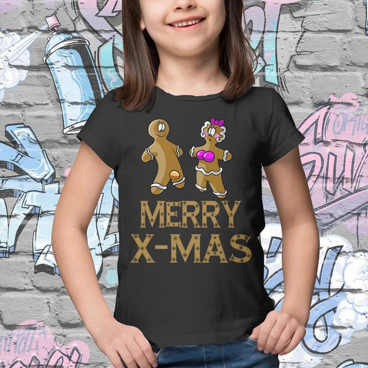 Merry X-Mas Funny Gingerbread Couple Tshirt Youth T-shirt