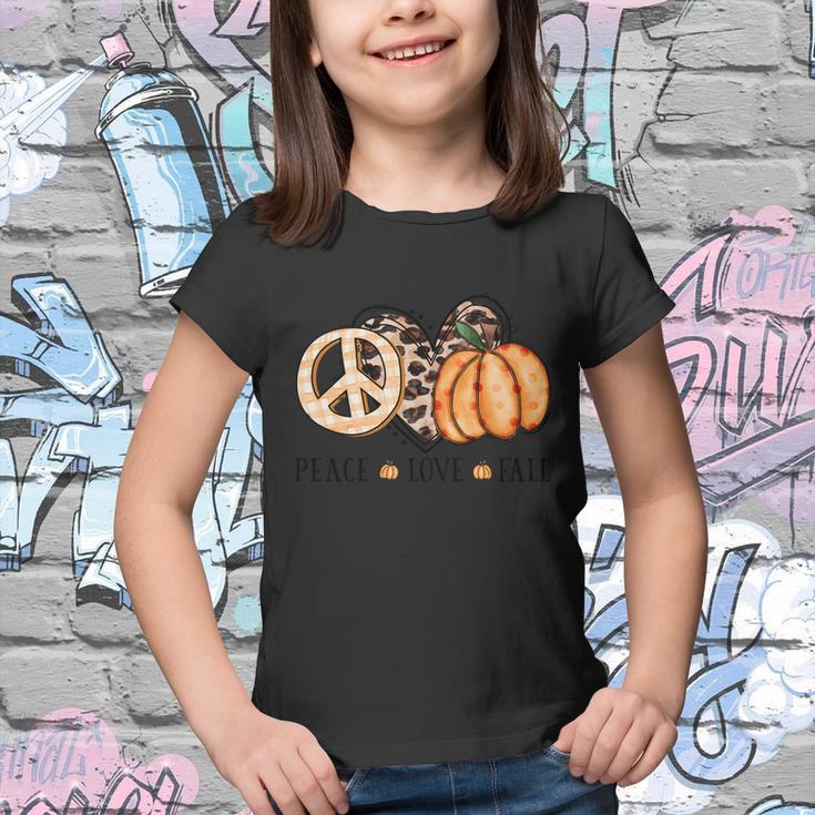 Peace Love Fall Thanksgiving Quote V2 Youth T-shirt