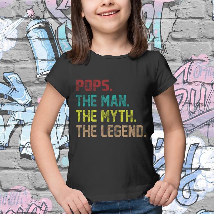 Pops The Man The Myth The Legend Funny Grandpa Tshirt Youth T-shirt