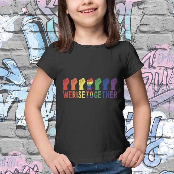 Pride Month We Rise Together Lgbt Pride Youth T-shirt