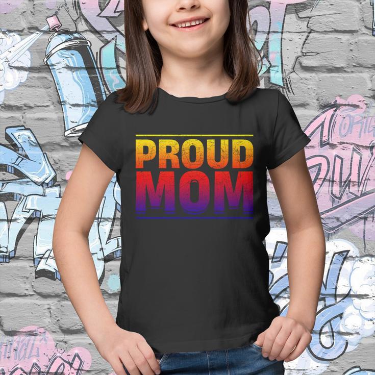 Proud Mom Abrosexual Flag Lgbtq Queer Mothers Day Abrosexual Gift Youth T-shirt