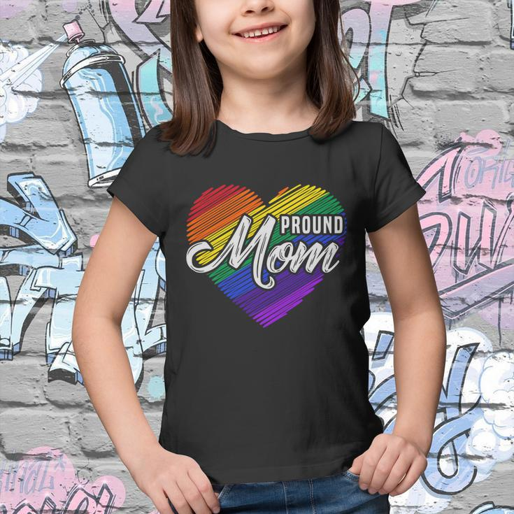 Proud Mom Mothers Day Gift Lgbtq Rainbow Flag Gay Pride Lgbt Cool Gift Youth T-shirt
