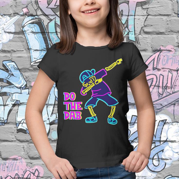 Retro Do The Dab Neon Skeleton Youth T-shirt