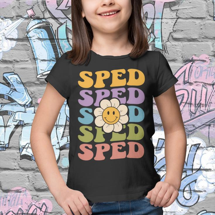 Retro Groovy Sped Teacher Back To School Special Education Youth T-shirt