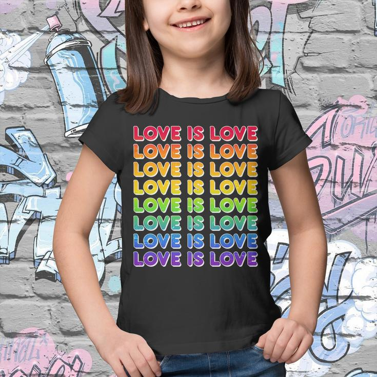 Retro Love Is Love Lgbt Rainbow Youth T-shirt