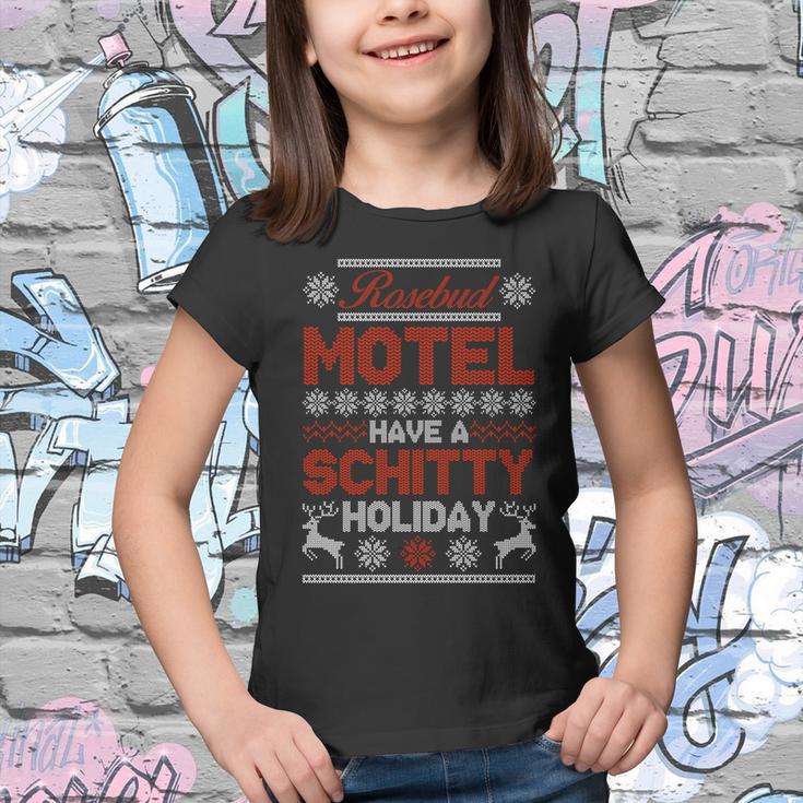 Rosebud Motel Have A Schitty Holiday Ugly Christmas Sweater Youth T-shirt