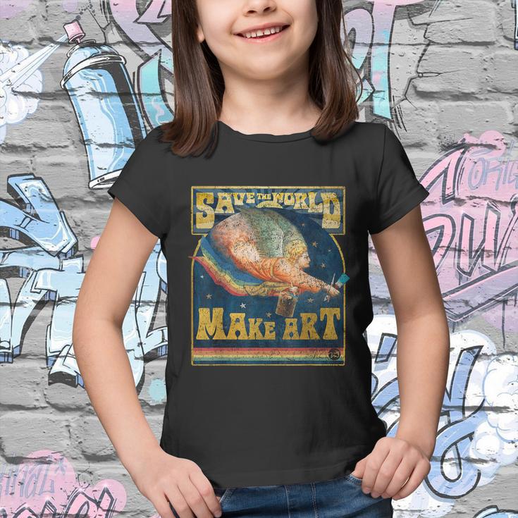 Save The World Make Art Painters Graphic Artists Potters Youth T-shirt