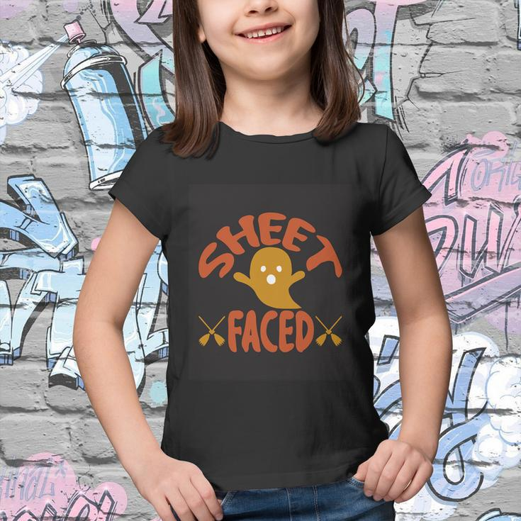 Sheet Faced Ghost Halloween Quote Youth T-shirt
