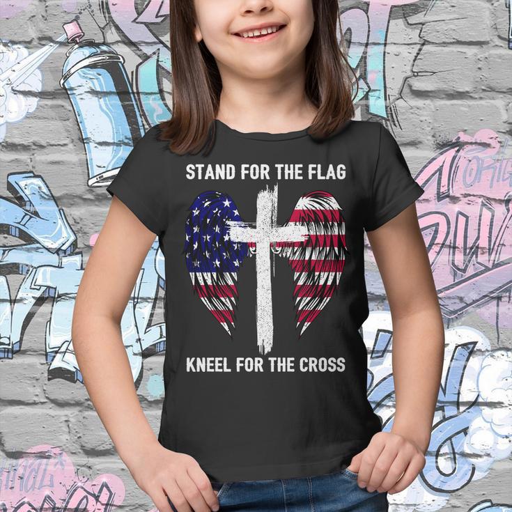 Stand For The Flag Kneel For The Cross Usa Eagle Tshirt Youth T-shirt