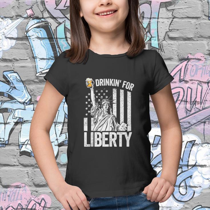 Statue Of Liberty Funny 4Th Of July American Flag Youth T-shirt