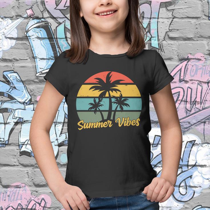 Summer Vibes Tropical Retro Sunset Youth T-shirt